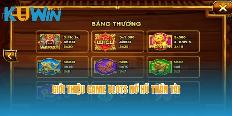 Giới thiệu game Slots nổ hũ thần tài